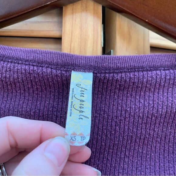 Free People Thermal Layering Top Purple XS - Picture 2 of 6